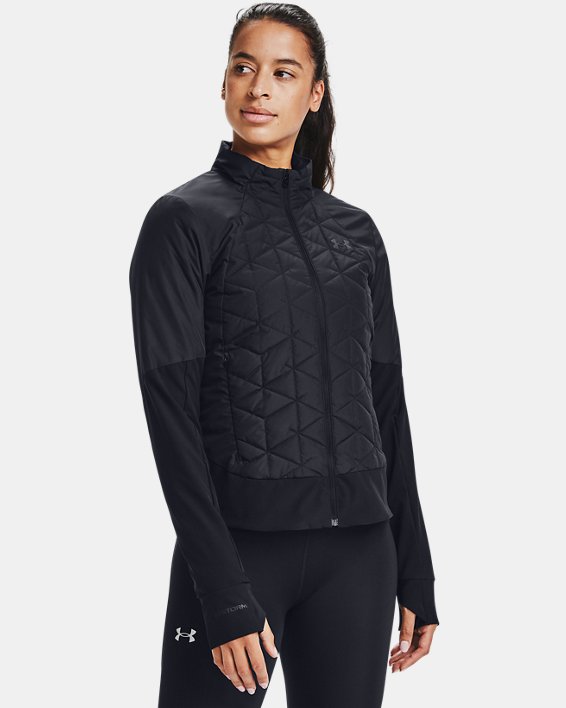Women's ColdGear® Reactor Run Hybrid Jacket, Black, pdpMainDesktop image number 0